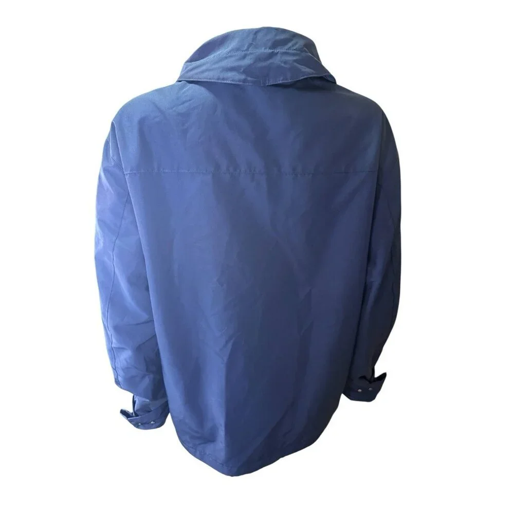 Lacoste Windbreaker Hooded Jacket Mens Polyester Full Zip Med/ Large Navy NWT